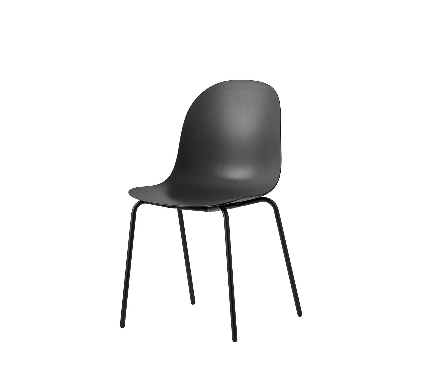 Sedia senza braccioli Connubia Academy con sedile in policarbonato e struttura a 4 gambe in tubo di metallo